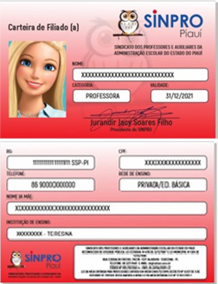 Nova carteira - SINPRO-PI